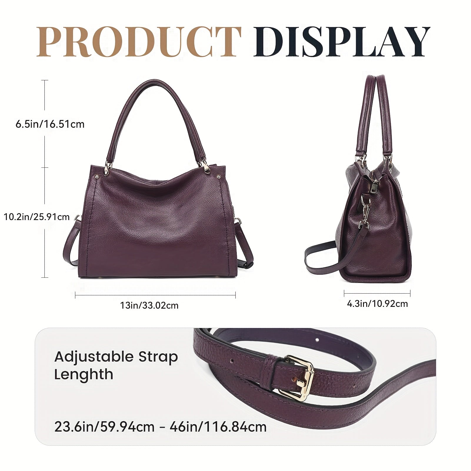 Genuine Leather Women’s Tote & Crossbody Bag