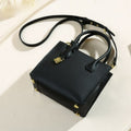 Genuine Leather Tote & Crossbody Handbag with Lock Closure