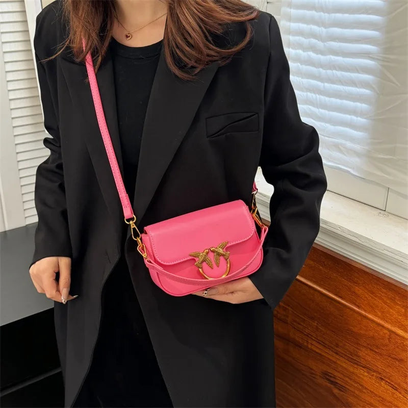 Retro Crossbody Shoulder Bag – High-Texture Designer Style