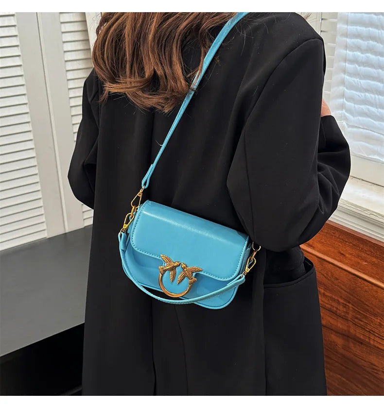 Retro Crossbody Shoulder Bag – High-Texture Designer Style