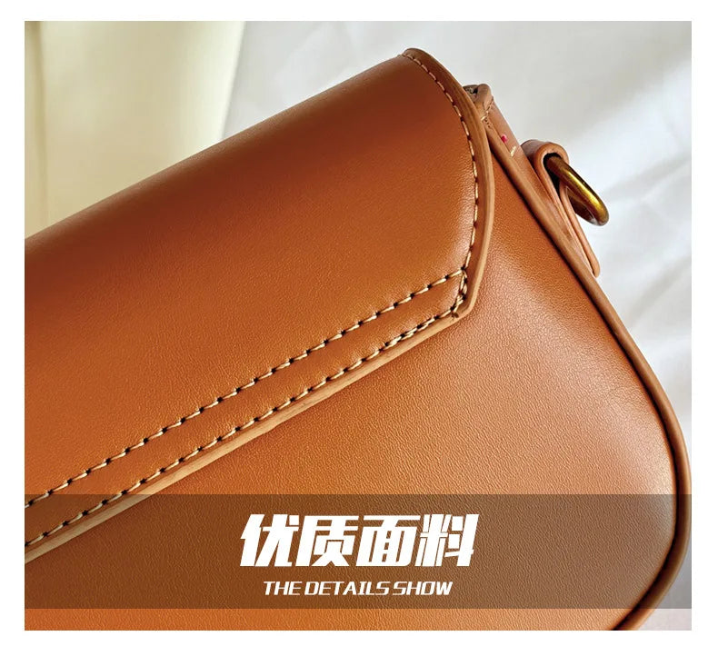 Retro Crossbody Shoulder Bag – High-Texture Designer Style