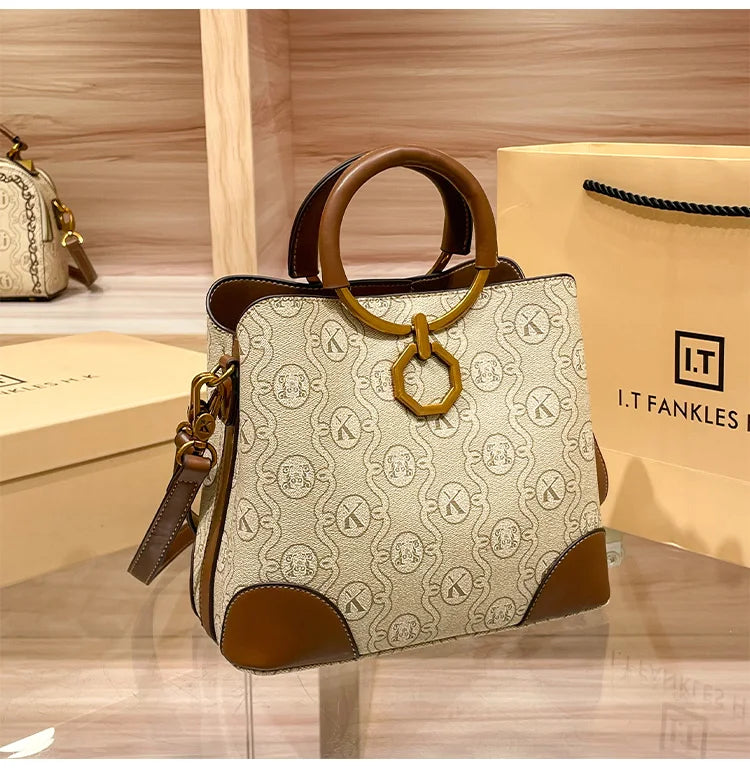 Genuine Leather Bucket Bag for Women – Luxury Shoulder & Crossbody Handbag (2025 Design)