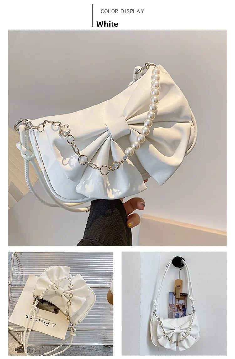 Bow Shoulder Bag – Chic Armpit Handbag for Everyday Style