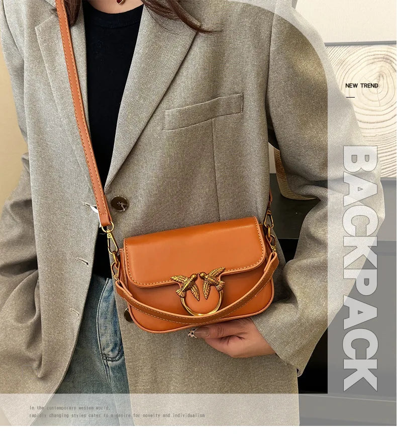 Retro Crossbody Shoulder Bag – High-Texture Designer Style