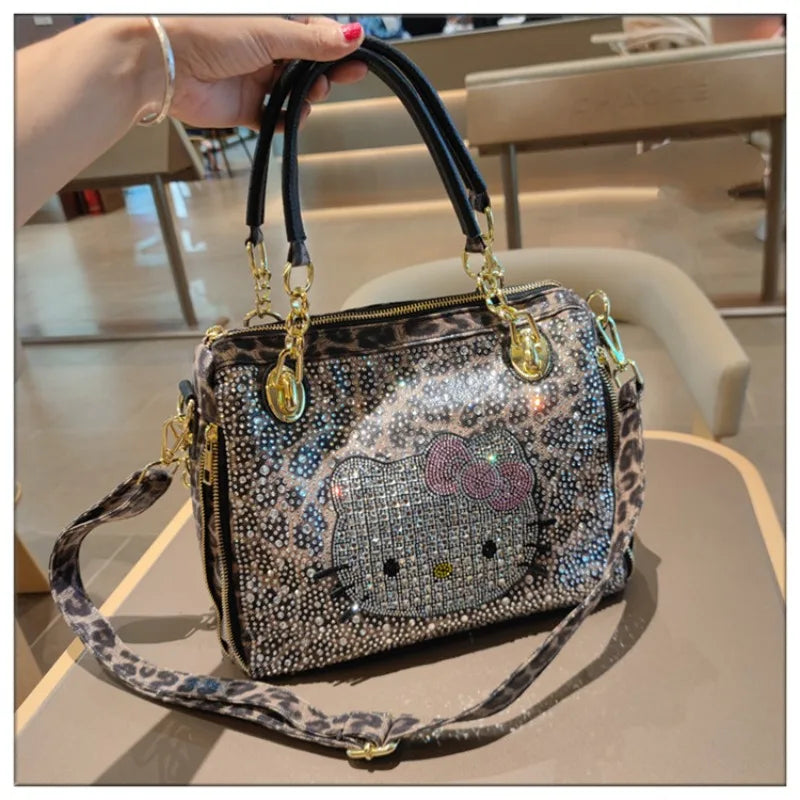 Crystal Diamond Cartoon-Style Handbag – Women’s Shoulder Bag (Large Capacity)