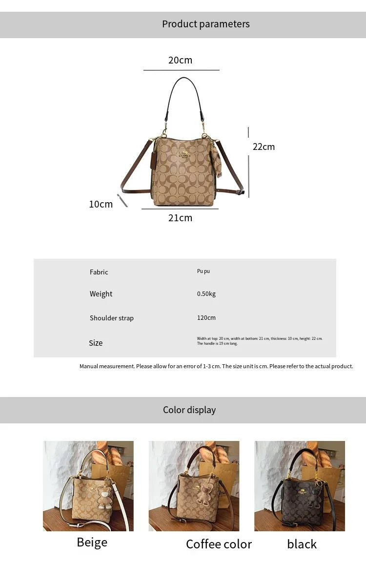 Luxury Bucket Handbag – Elegant Shoulder Bag for Everyday & Events