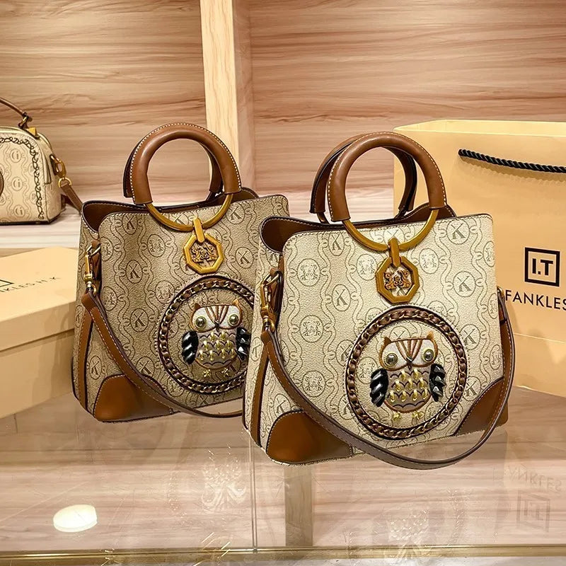 Genuine Leather Bucket Bag for Women – Luxury Shoulder & Crossbody Handbag (2025 Design)