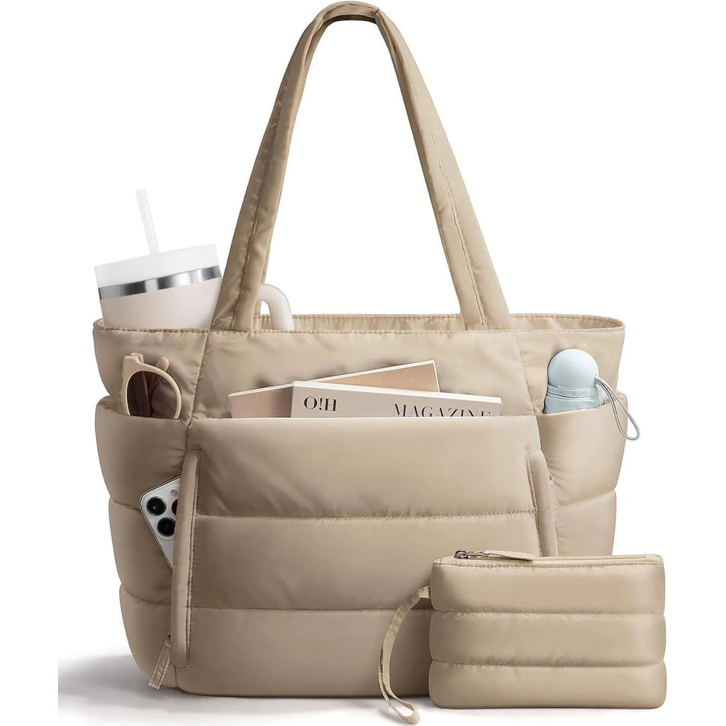 Large Capacity Organiser Tote Bag for Women – Multi-Pocket Travel, Makeup & Daily Carry Bag