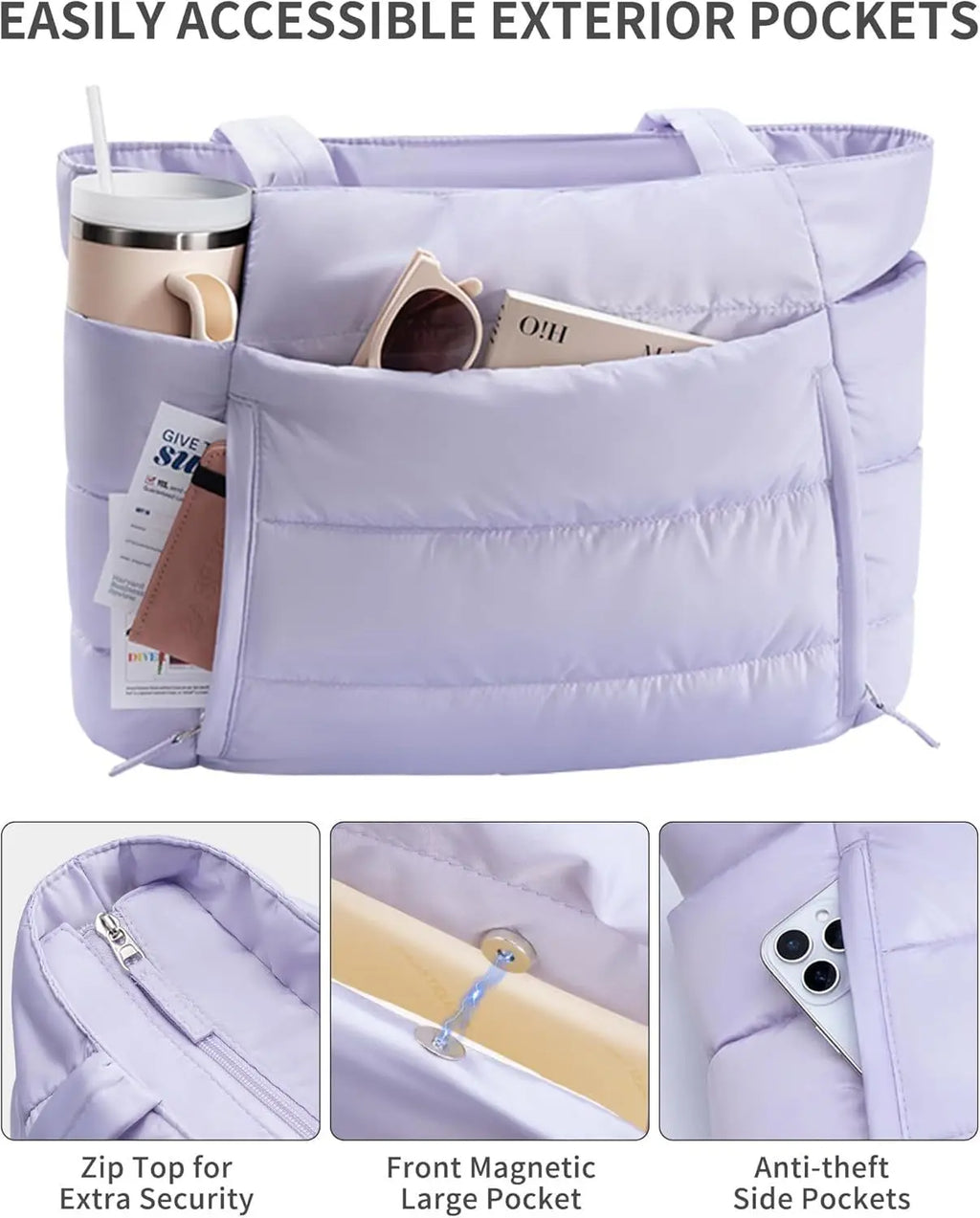 Large Capacity Organiser Tote Bag for Women – Multi-Pocket Travel, Makeup & Daily Carry Bag