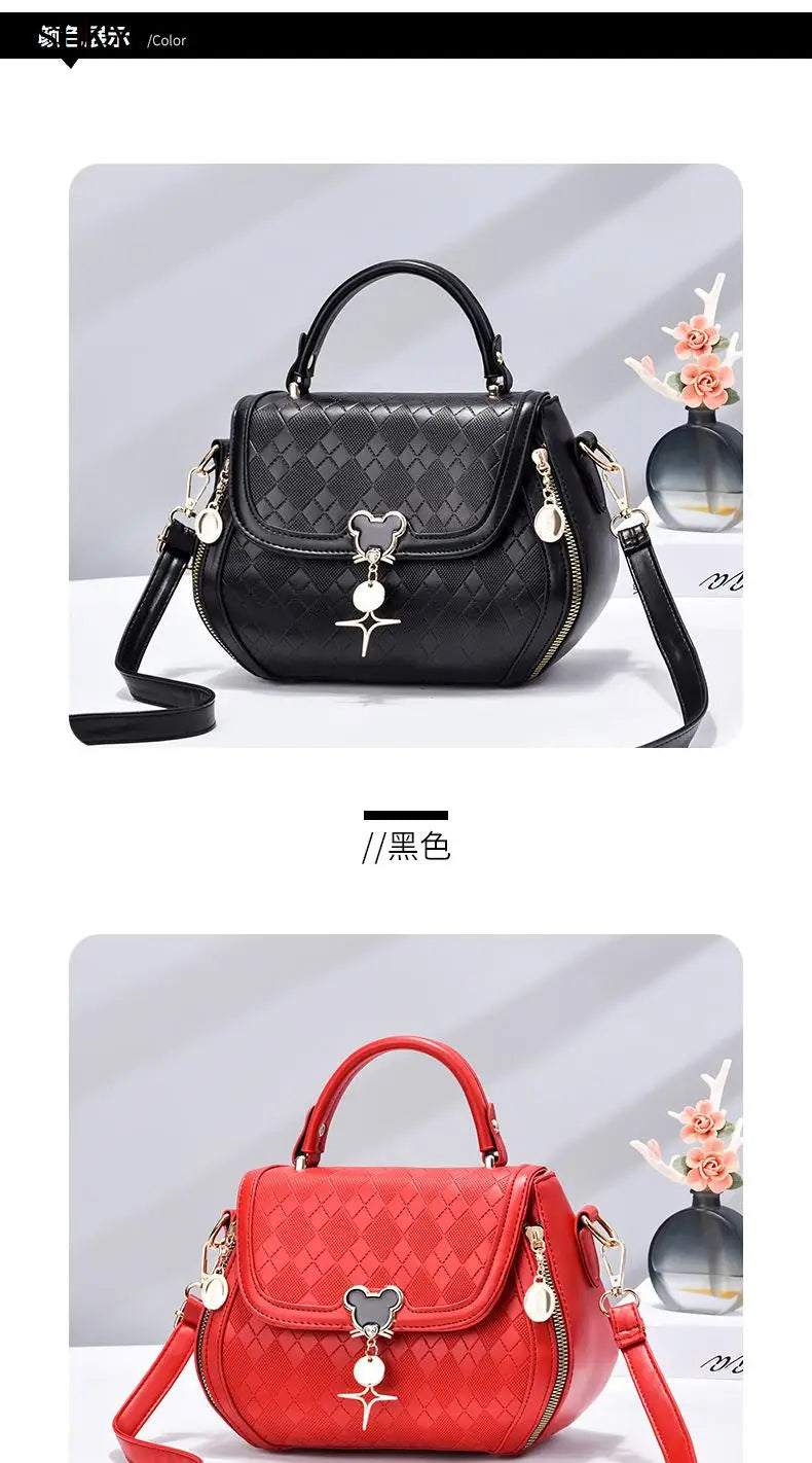 Luxury Bow Bucket Handbag for Women – Genuine Leather Shoulder & Tote Bag