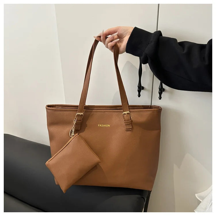 Minimalist Large Capacity Tote Bag for Women – Lightweight Shoulder Travel Handbag