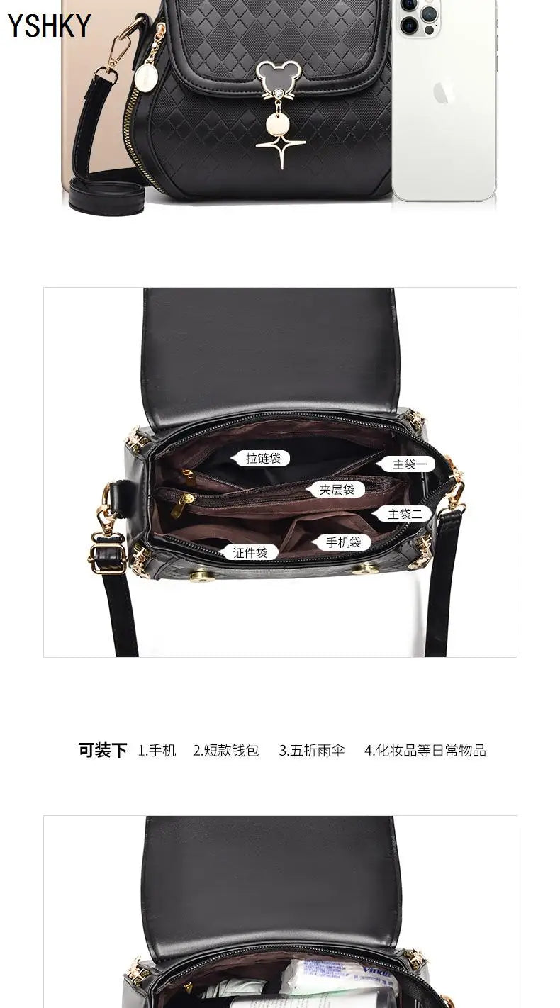Luxury Bow Bucket Handbag for Women – Genuine Leather Shoulder & Tote Bag