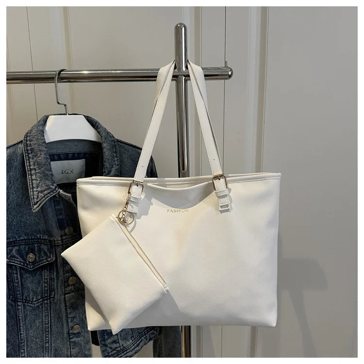 Minimalist Large Capacity Tote Bag for Women – Lightweight Shoulder Travel Handbag