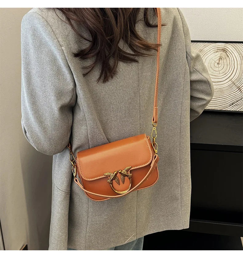 Retro Crossbody Shoulder Bag – High-Texture Designer Style
