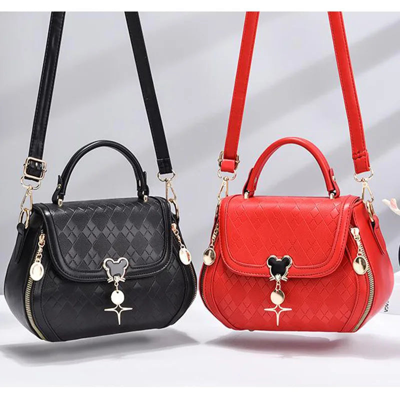 Luxury Bow Bucket Handbag for Women – Genuine Leather Shoulder & Tote Bag
