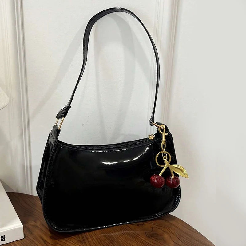 Vintage Cherry Pendant Shoulder Bag