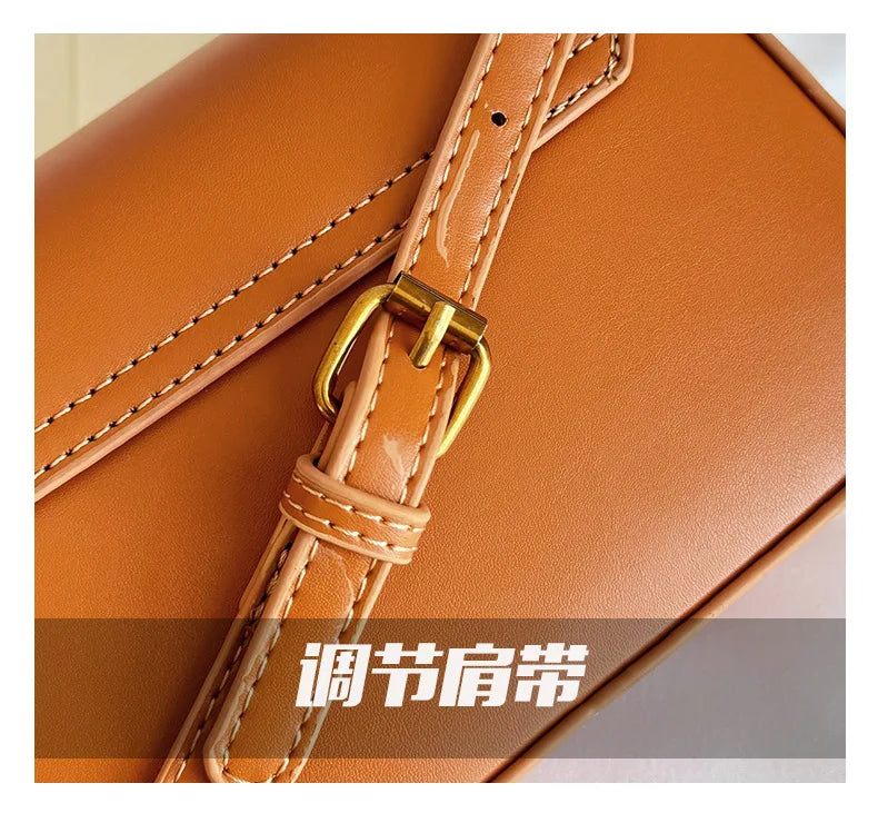 Retro Crossbody Shoulder Bag – High-Texture Designer Style