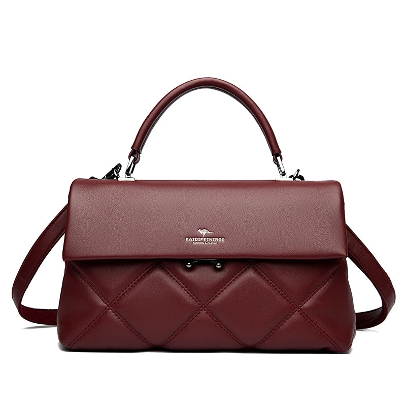 Quilted Top-Handle Shoulder Bag – Soft Structured Crossbody
