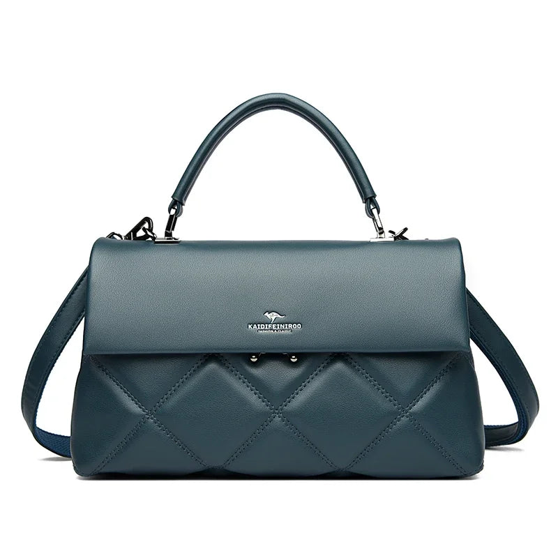 Quilted Top-Handle Shoulder Bag – Soft Structured Crossbody