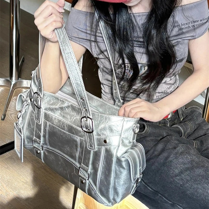 Large Capacity Retro Tote Bag for Women – Chic Shoulder Handbag for Work & Daily Commute