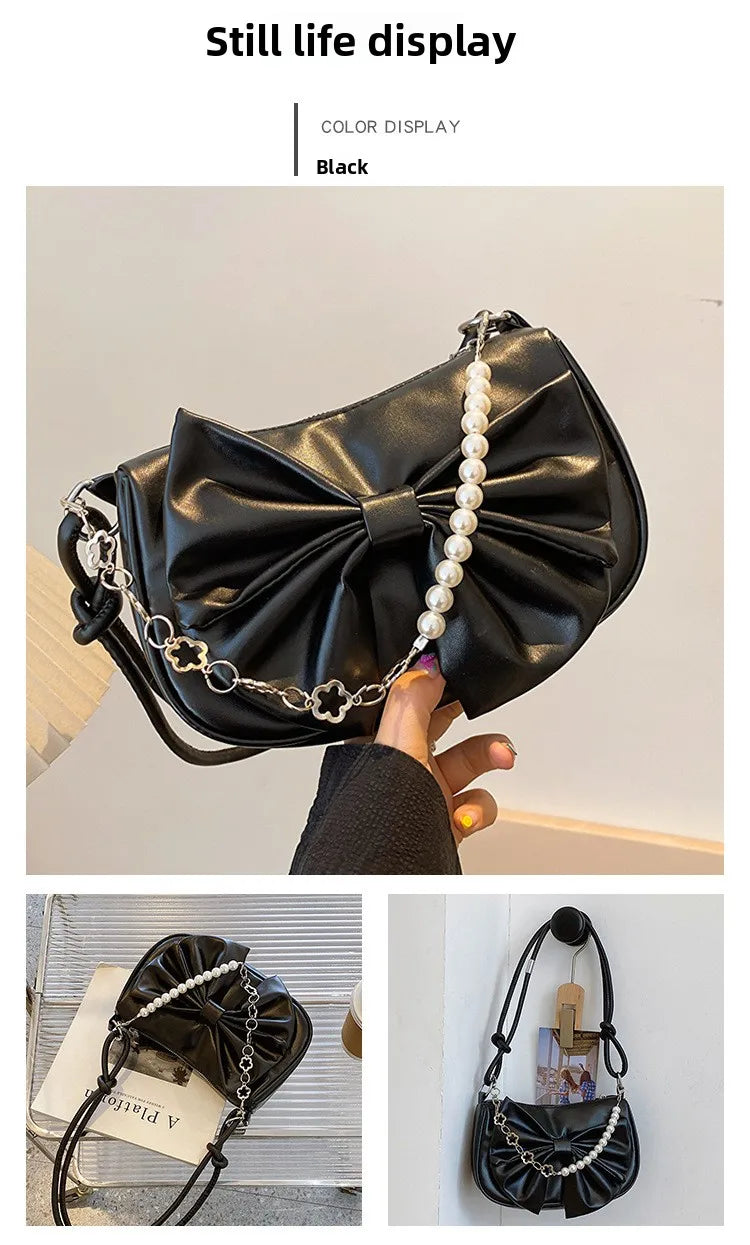 Bow Shoulder Bag – Chic Armpit Handbag for Everyday Style