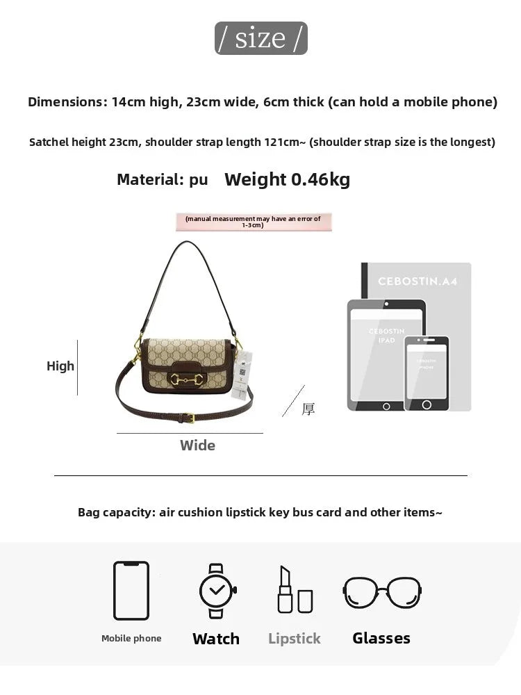 Retro Underarm Shoulder Bag – Structured Everyday Handbag