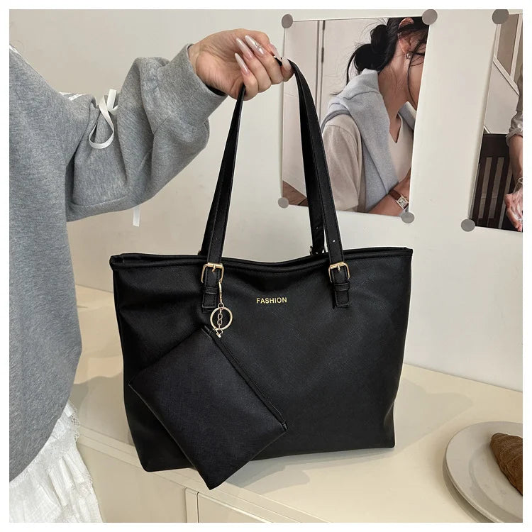 Minimalist Large Capacity Tote Bag for Women – Lightweight Shoulder Travel Handbag