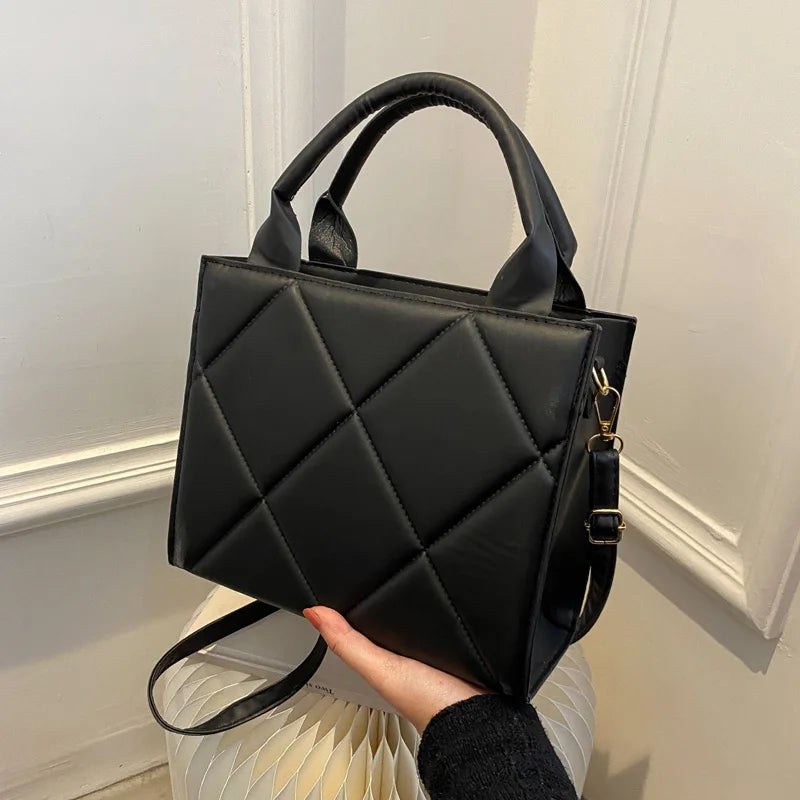 Geometric Structured Top-Handle Bag – Versatile Crossbody Handbag