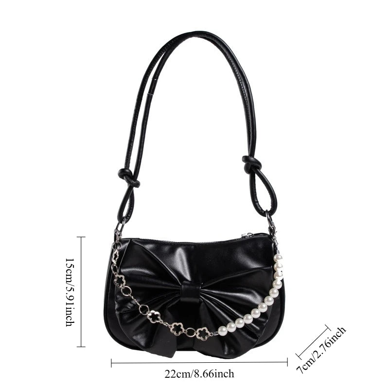 Bow Shoulder Bag – Chic Armpit Handbag for Everyday Style