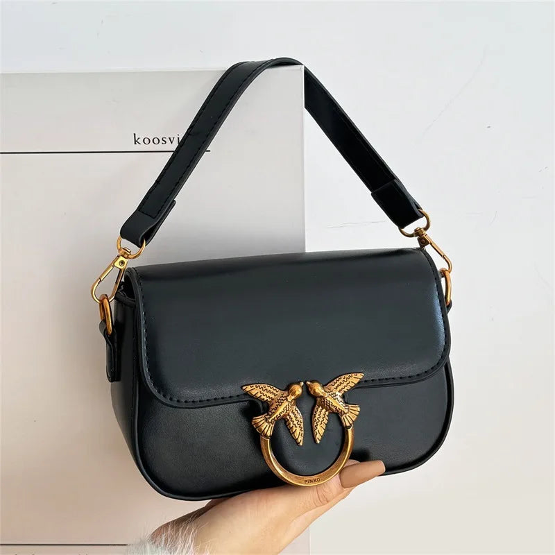 Retro Crossbody Shoulder Bag – High-Texture Designer Style