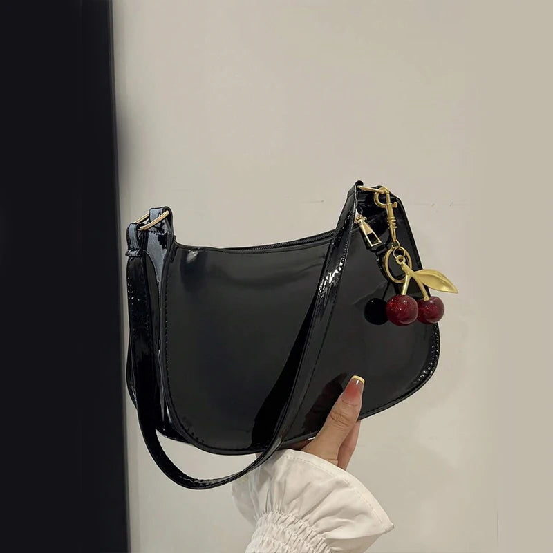 Vintage Cherry Pendant Shoulder Bag