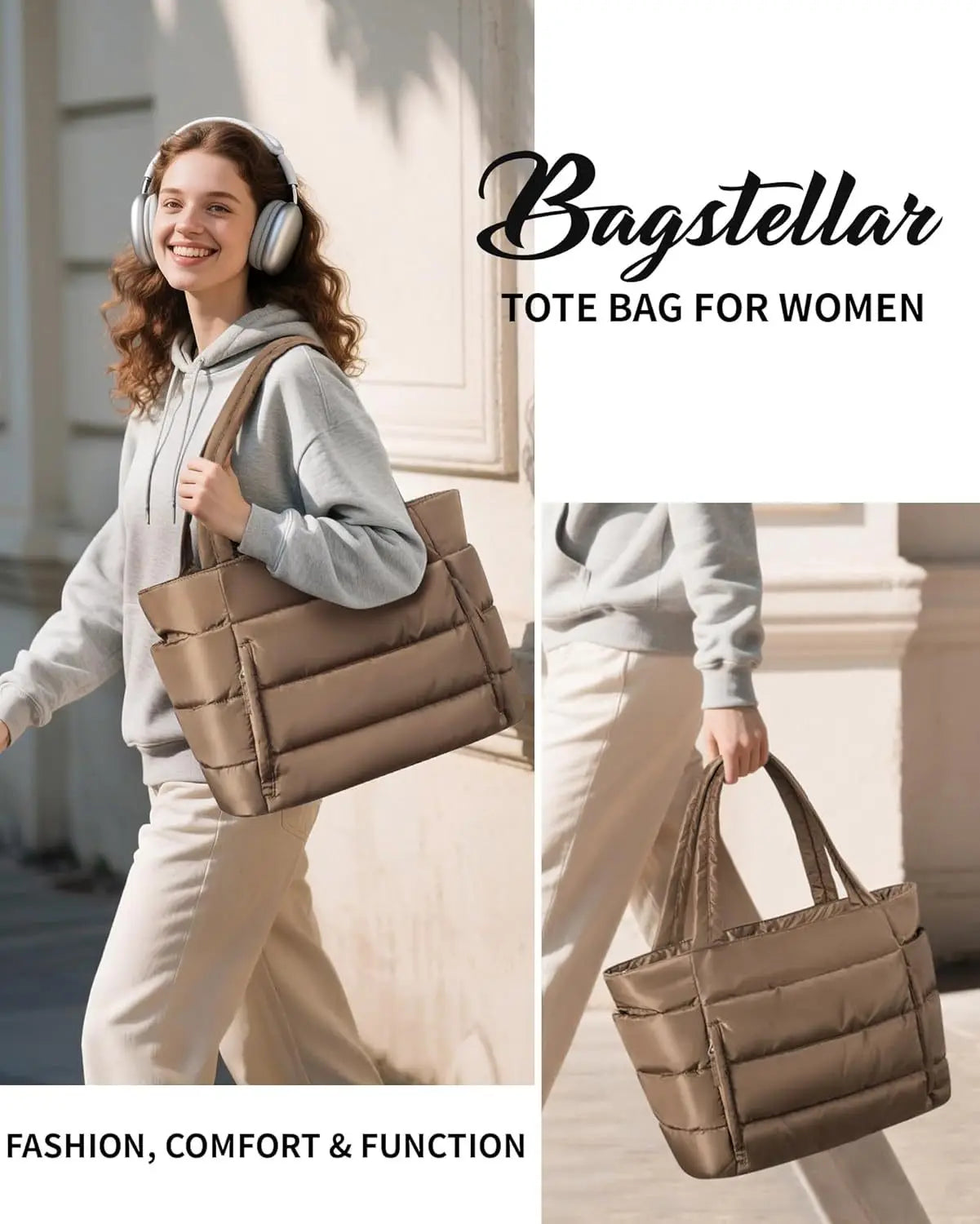 Large Capacity Organiser Tote Bag for Women – Multi-Pocket Travel, Makeup & Daily Carry Bag
