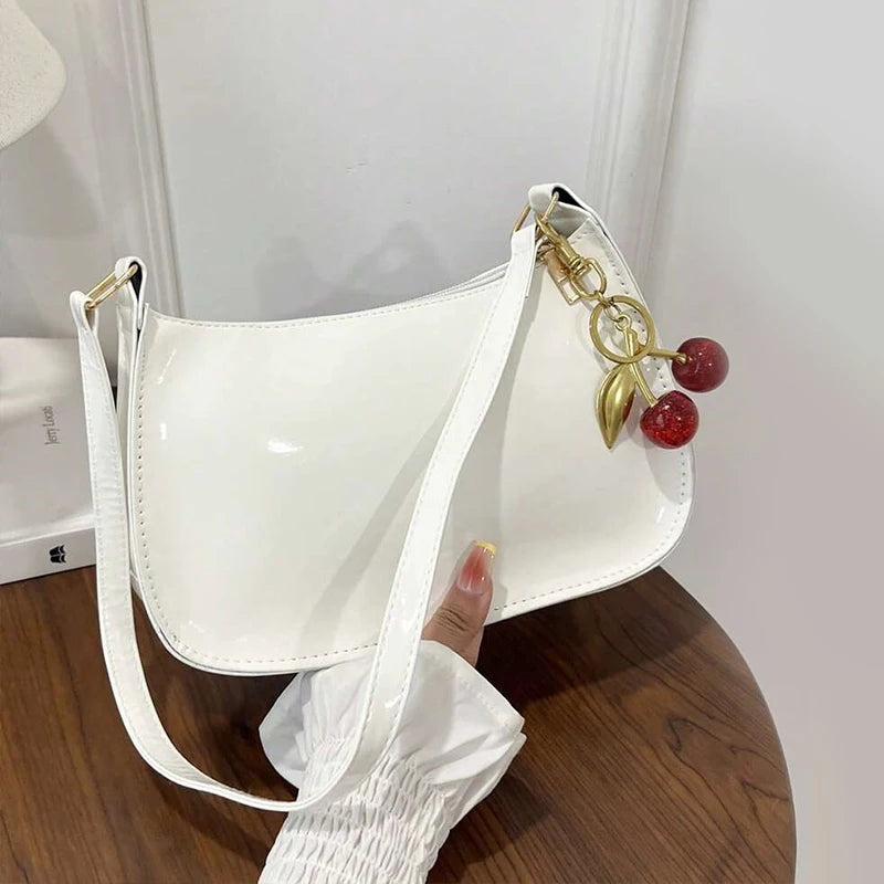 Vintage Cherry Pendant Shoulder Bag