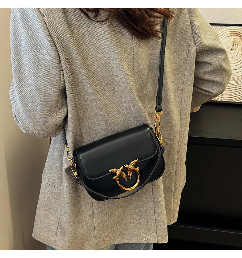 Retro Crossbody Shoulder Bag – High-Texture Designer Style