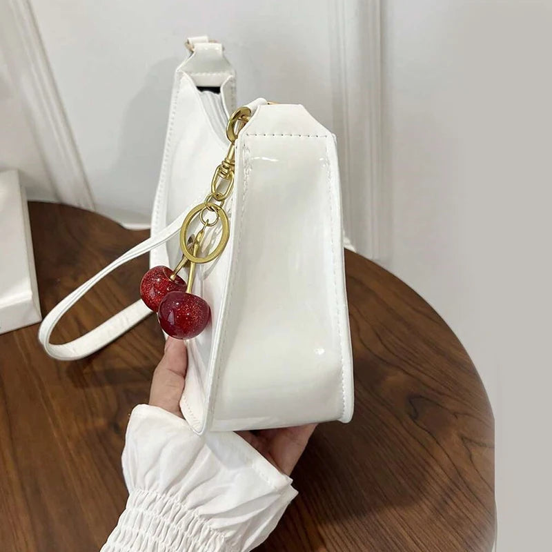 Vintage Cherry Pendant Shoulder Bag
