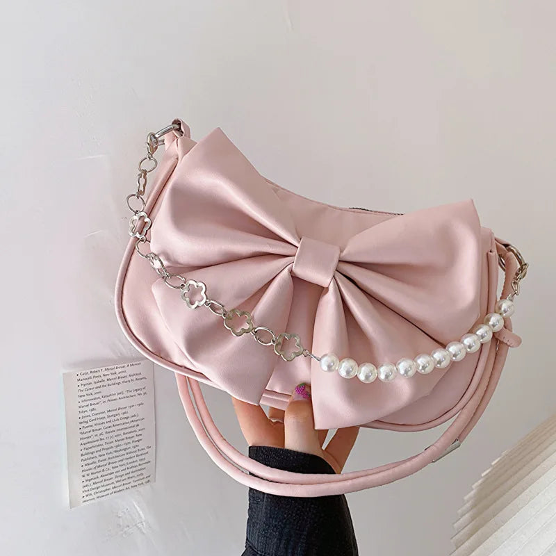 Bow Shoulder Bag – Chic Armpit Handbag for Everyday Style