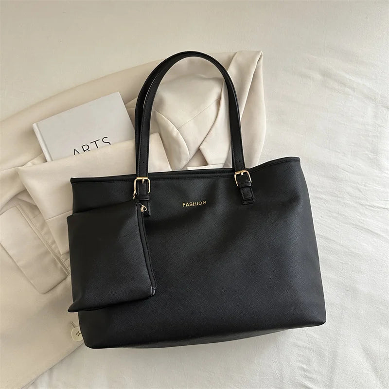 Minimalist Large Capacity Tote Bag for Women – Lightweight Shoulder Travel Handbag