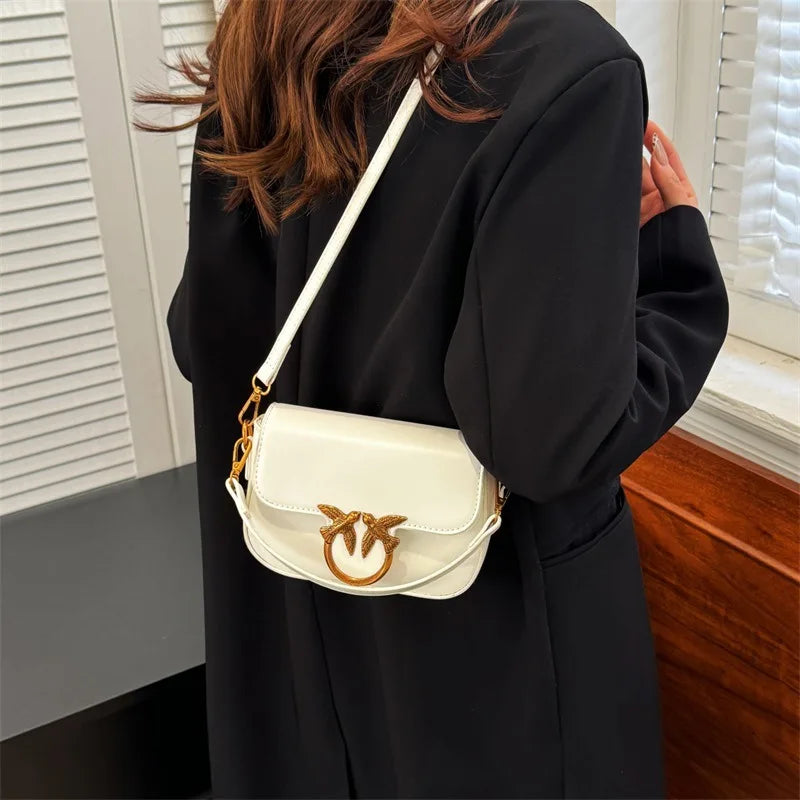 Retro Crossbody Shoulder Bag – High-Texture Designer Style