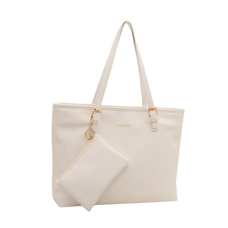 Minimalist Large Capacity Tote Bag for Women – Lightweight Shoulder Travel Handbag