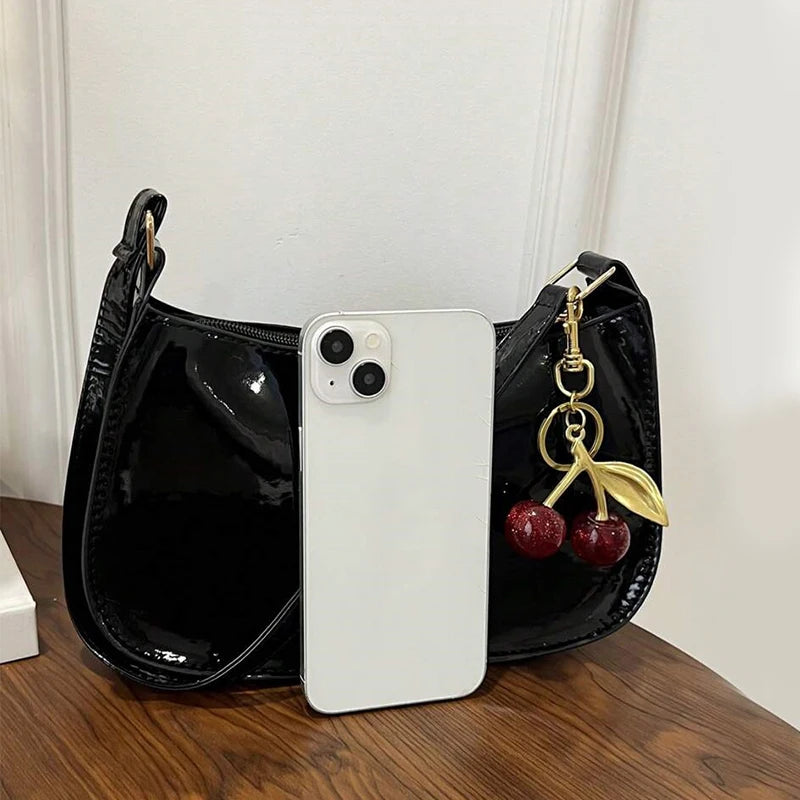 Vintage Cherry Pendant Shoulder Bag