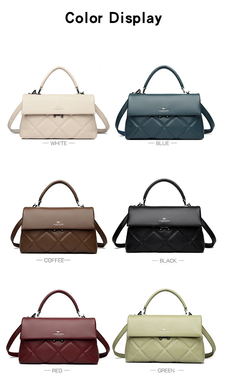 Quilted Top-Handle Shoulder Bag – Soft Structured Crossbody