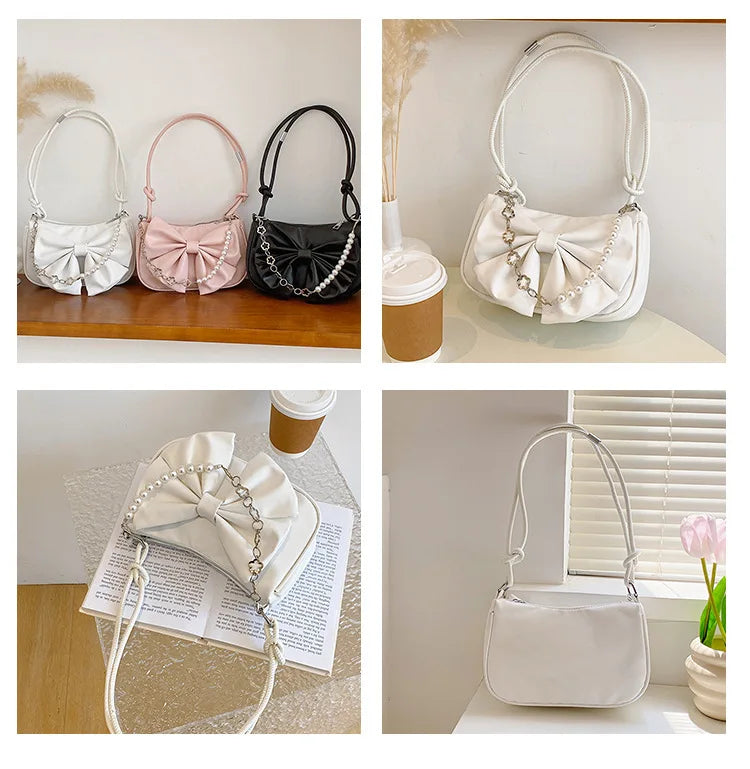 Bow Shoulder Bag – Chic Armpit Handbag for Everyday Style