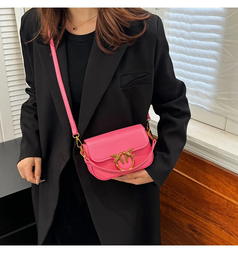 Retro Crossbody Shoulder Bag – High-Texture Designer Style