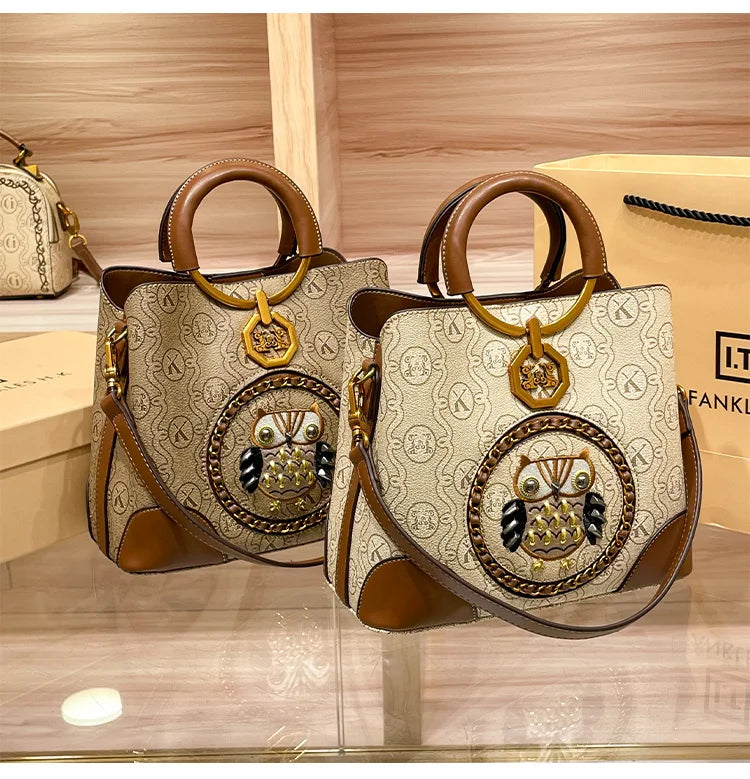 Genuine Leather Bucket Bag for Women – Luxury Shoulder & Crossbody Handbag (2025 Design)