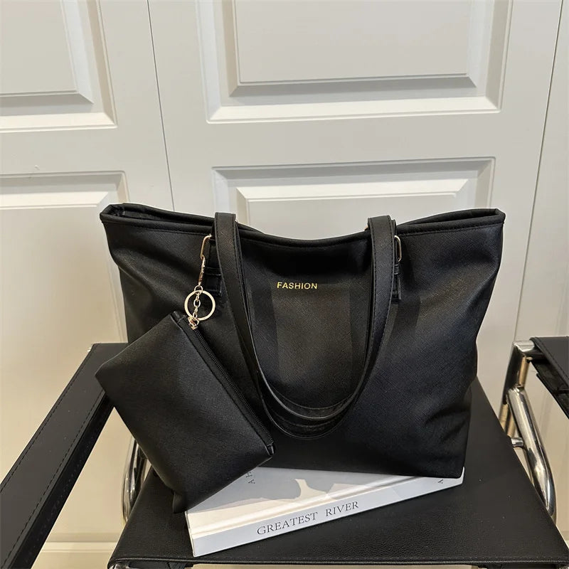 Minimalist Large Capacity Tote Bag for Women – Lightweight Shoulder Travel Handbag