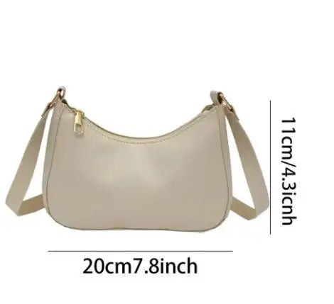Trendy Solid-Color Small Shoulder Handbag – Minimalist Square Crossbody Bag