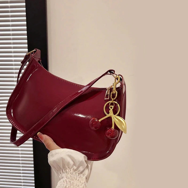 Vintage Cherry Pendant Shoulder Bag