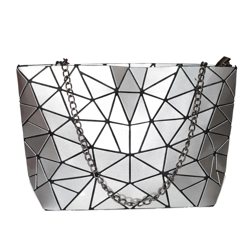 Geometric Bucket Tote Bag – Structured Shoulder & Crossbody