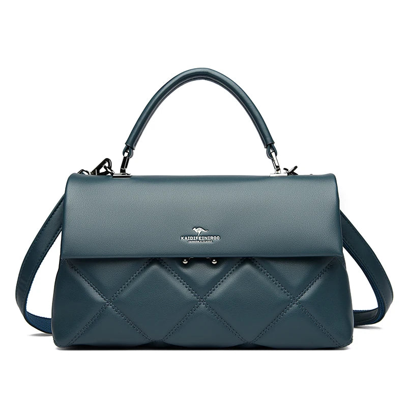 Quilted Top-Handle Shoulder Bag – Soft Structured Crossbody