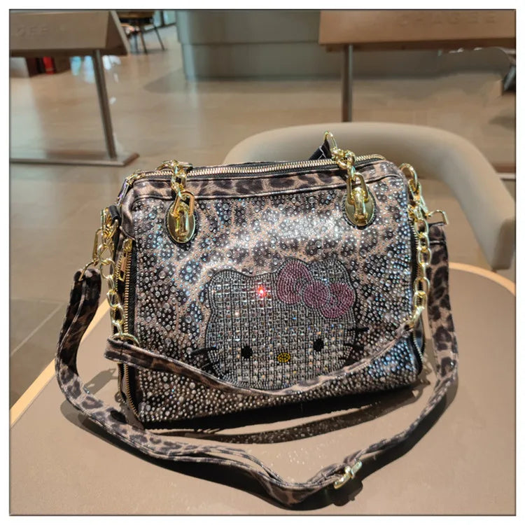 Crystal Diamond Cartoon-Style Handbag – Women’s Shoulder Bag (Large Capacity)